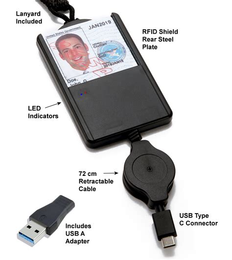 piv smart card holder|government piv card reader.